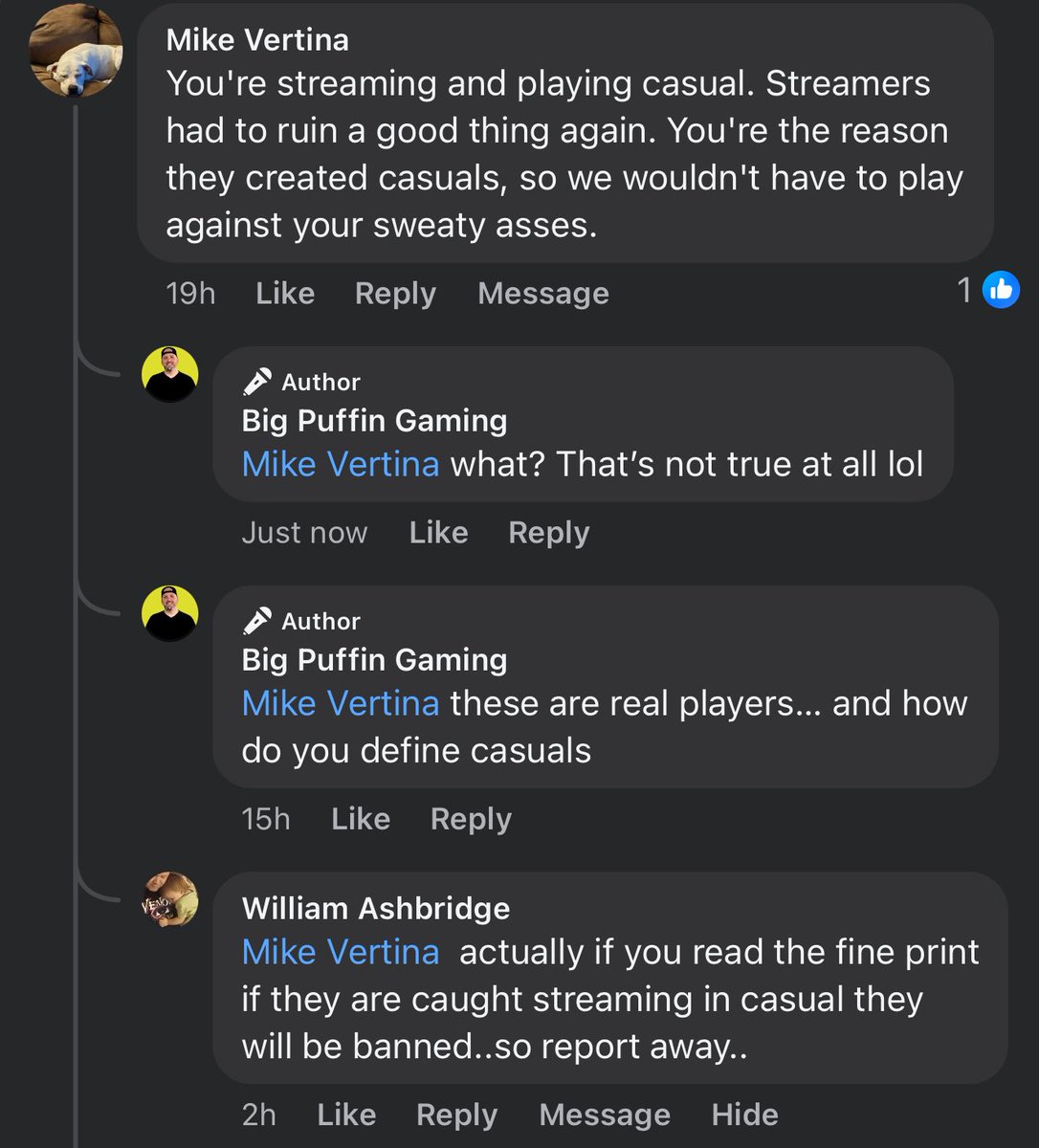 Bi6_Puffin's tweet image. I think I’ve heard it all now. If your caught streaming in Casuals you will be banned per Call of duty TOS…. What will people think of next … @CallofDuty can you confirm this