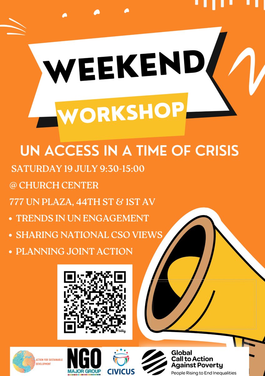 whiteband's tweet image. 📢 Join Us at HLPF 2025!
🌐 Civil Society Weekend Workshop: “Access to the UN in a Time of Crisis”
🗓️ Date: Saturday, 19 July 2025
🕤 Time: 9:30 AM – 3:00 PM (EDT)
📍 Venue: UN Church Center, 777 UN Plaza, New York
🔗 Register to attend in person: t.ly/G1hLq
🔗…