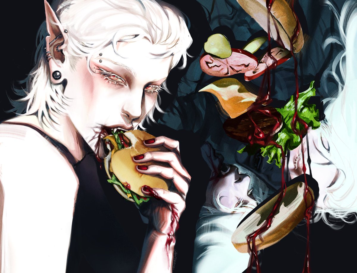ReapingEchoes's tweet image. Burger #art