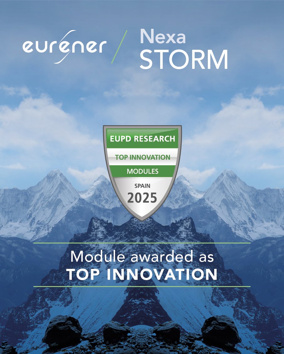 Eurenergroup's tweet photo. 𝗡𝗘𝗫𝗔 𝗦𝗧𝗢𝗥𝗠 — awarded 𝗧𝗢𝗣 𝗜𝗡𝗡𝗢𝗩𝗔𝗧𝗜𝗢𝗡 modules 2025 by @eupd_research. Here’s why. 👇

#SolarEnergy #MoreThanEnergy https://t.co/HTgAT5jhUF