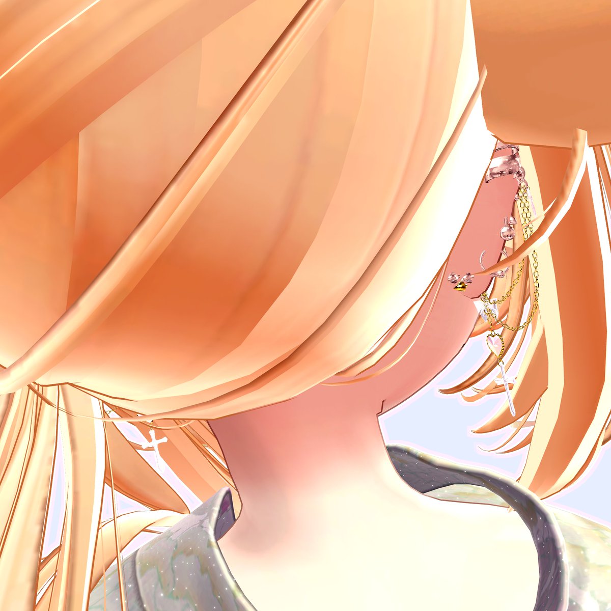 こちらのRT企画でいただいた
めちゃかわイヤリング見て･･･！！

浴衣に合わせたけど
後ろ見ると、うなじとめちゃかわイヤリングがダブルで見えてなんかいい･･！！

正面からも当たり前のようにめっちゃ可愛いぞ～～！！！

#AW_Laden_  #VRChat