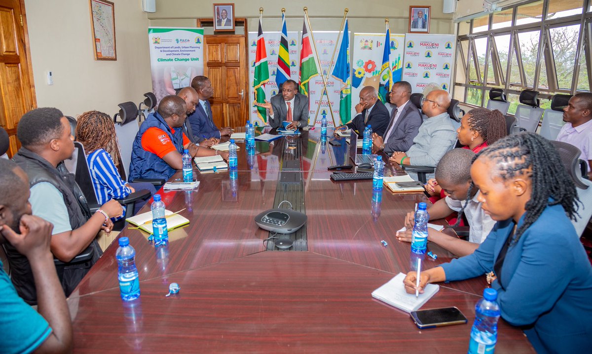 Financing Locally-Led Climate Action Program (@climate_ke) on Twitter photo Yesterday, our Program Coordinator <a href="/PeterOdhengo/">PETER ODHENGO</a>, our Program Manager for County Coordination <a href="/barsosioabraham/">Abraham K. Barsosio</a> and Program Manager, Climate and Environment at <a href="/denmarkinkenya/">Denmark in Kenya</a> Philip Akello, paid a courtesy call to H.E. Governor <a href="/GvnMutula/">Mutula KilonzoJR CBS</a> at his offices in Wote.
The visit Yesterday, our Program Coordinator <a href="/PeterOdhengo/">PETER ODHENGO</a>, our Program Manager for County Coordination <a href="/barsosioabraham/">Abraham K. Barsosio</a> and Program Manager, Climate and Environment at <a href="/denmarkinkenya/">Denmark in Kenya</a> Philip Akello, paid a courtesy call to H.E. Governor <a href="/GvnMutula/">Mutula KilonzoJR CBS</a> at his offices in Wote.
The visit
