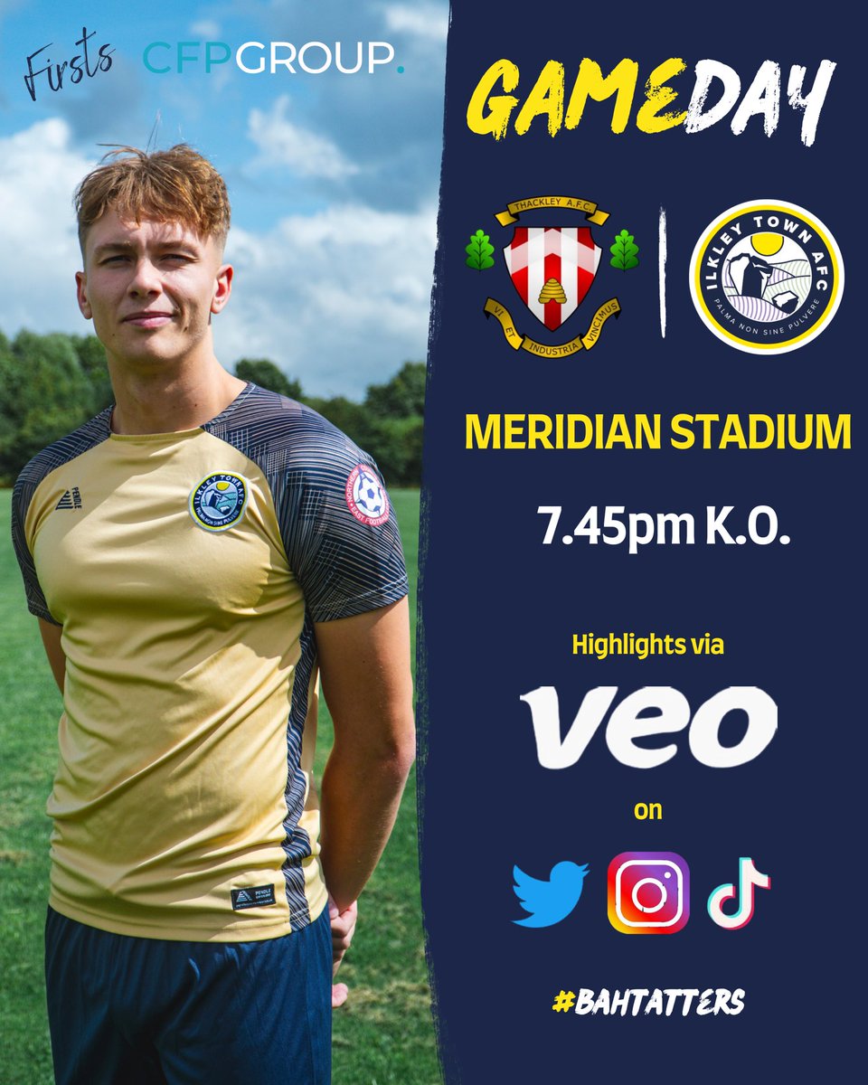 Ilkley Town AFC (@ilkleytown) on Twitter photo ⚽ GAMEDAY
🆚️ <a href="/ThackleyAFC/">Thackley AFC</a>
🗓 Tuesday 15th July, 2025
🏆 Pre-Season Friendly
🏟 Meridian Stadium
🚩 BD10 0TL
⏰️ 7.45pm KO
💷 £7 Adults; £5 Concessions;
Under 16’s FREE
#bahtatters ⚽ GAMEDAY
🆚️ <a href="/ThackleyAFC/">Thackley AFC</a>
🗓 Tuesday 15th July, 2025
🏆 Pre-Season Friendly
🏟 Meridian Stadium
🚩 BD10 0TL
⏰️ 7.45pm KO
💷 £7 Adults; £5 Concessions;
Under 16’s FREE
#bahtatters