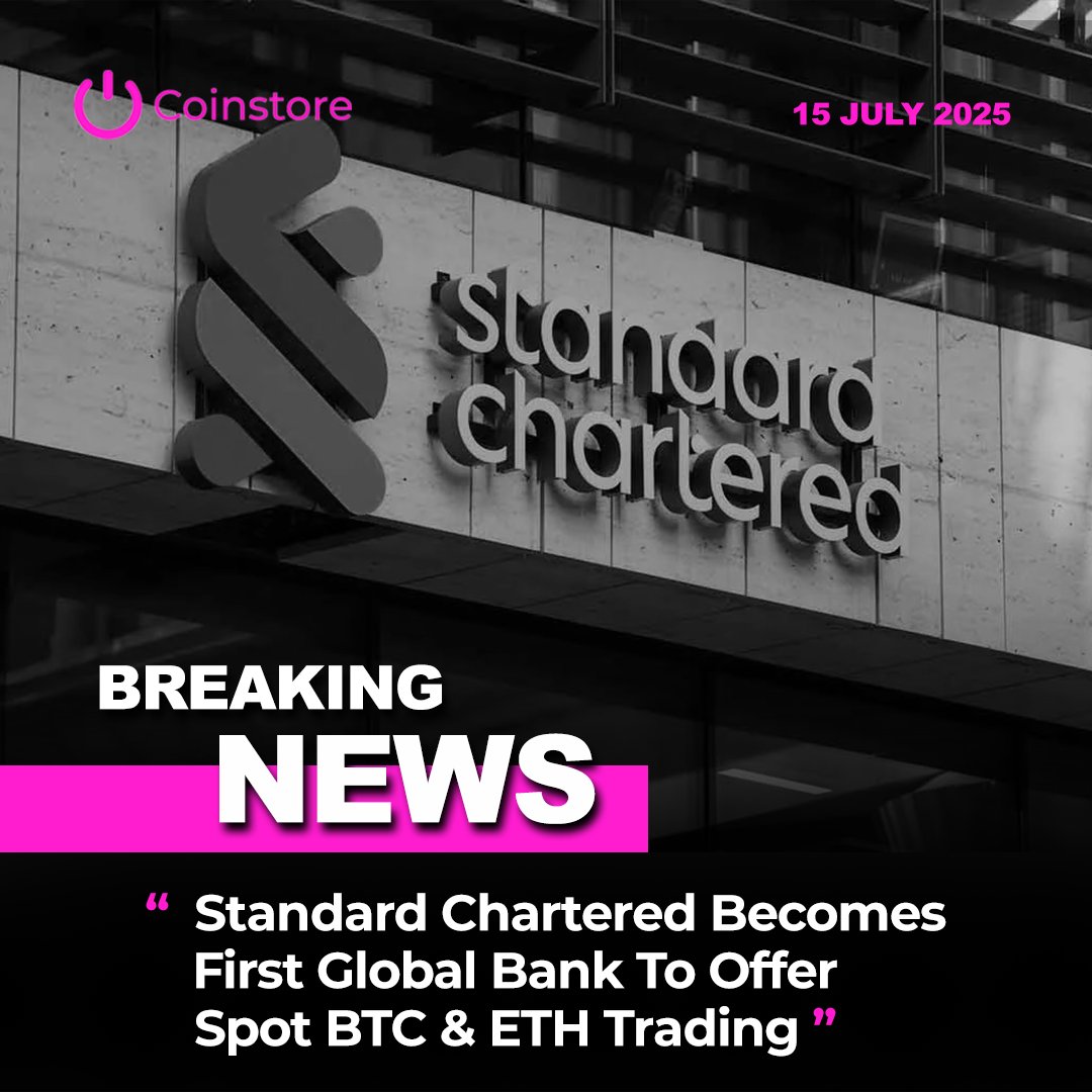 🗞️ Crypto Breaking News: Standard Chartered Becomes First Global Bank to  Offer Spot BTC & ETH Trading Click this for full article:  https://t.co/EN1M0rjtmW #crypto #breakingnews #coinstore