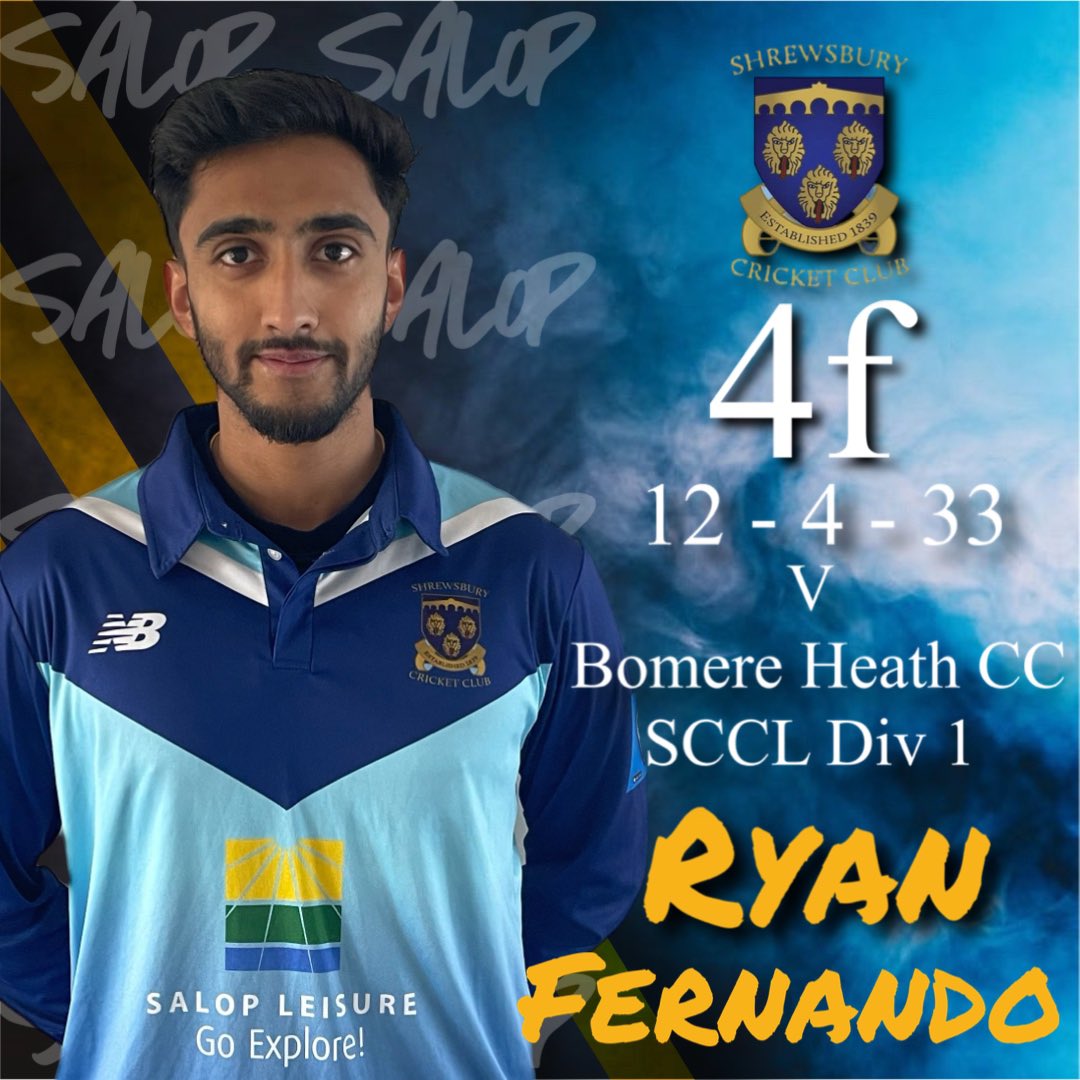 Shrewsbury Cricket Club (@shrewsburycc) on Twitter photo Performance highlights of the weekend Performance highlights of the weekend