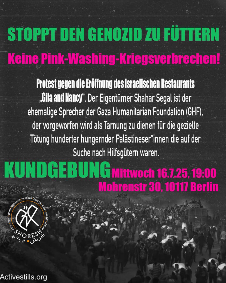 BerlinDemo's tweet photo. 💥Ankündigung! Mittwoch 16.07.2025💥
🔥✊🏾Kundgebung: Stoppt die Unterstützung des Völkermords!✊🏾🔥
16.07.2025 | 19:00 Uhr | Anton-Wilhelm-Amo-Straße* 30, 10117 Berlin
Anreise: U2 Hausvogteiplatz | U6 Stadtmitte
📣 Aufruf: https://t.co/WXmI2dbAJ3
#b1607 #StopFeedingGenocide! https://t.co/AtXISPfxgr