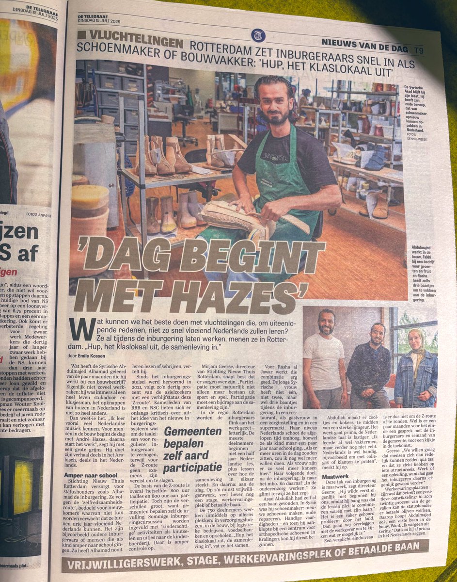 Bente Becker (@bentebecker) on Twitter photo In Rotterdam, de stad van @vvd wethouder Tim Versnel, gaan inburgeraars zoveel mogelijk meteen aan de slag met werk, ipv een uitkering.
Zo leer je de taal het snelst en doe je echt mee!
De @vvd wil deze aanpak van startbanen door heel Nederland. <a href="/StasSZW/">Jurgen Nobel</a> werkt daar hard aan. In Rotterdam, de stad van @vvd wethouder Tim Versnel, gaan inburgeraars zoveel mogelijk meteen aan de slag met werk, ipv een uitkering.
Zo leer je de taal het snelst en doe je echt mee!
De @vvd wil deze aanpak van startbanen door heel Nederland. <a href="/StasSZW/">Jurgen Nobel</a> werkt daar hard aan.