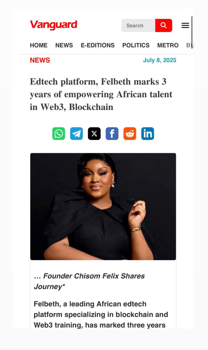 FelbethImpact_'s tweet image. We made it to the news 馃帀馃帀馃帀
On July 7th, we turned 3, three incredible years of bridging the Web3 career gap and impacting lives.
This is just the beginning, we are not stopping here.
The future holds even greater things, and we are excited for the journey ahead 馃帀