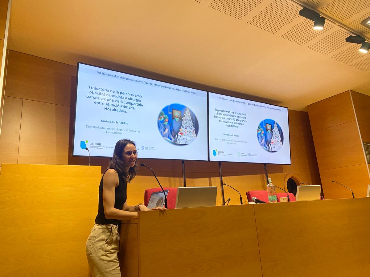 👉Participem en la VII Jornada Multidisciplinària sobre Obesitat i Cirurgia Bariàtrica: aspectes nutricionals, organitzada pel  amb la ponència "Trajectòria de la persona amb obesitat candidata a cirurgia bariàtrica: una visió compartida entre Atenció Primària i Hospitalària".
