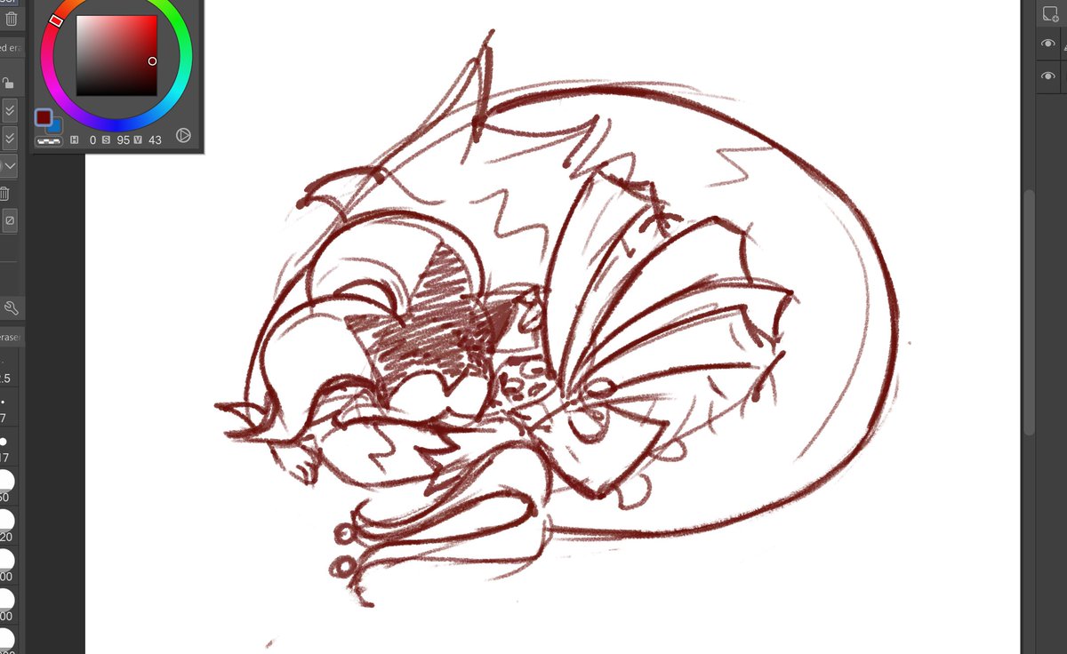 He's full and sleeping