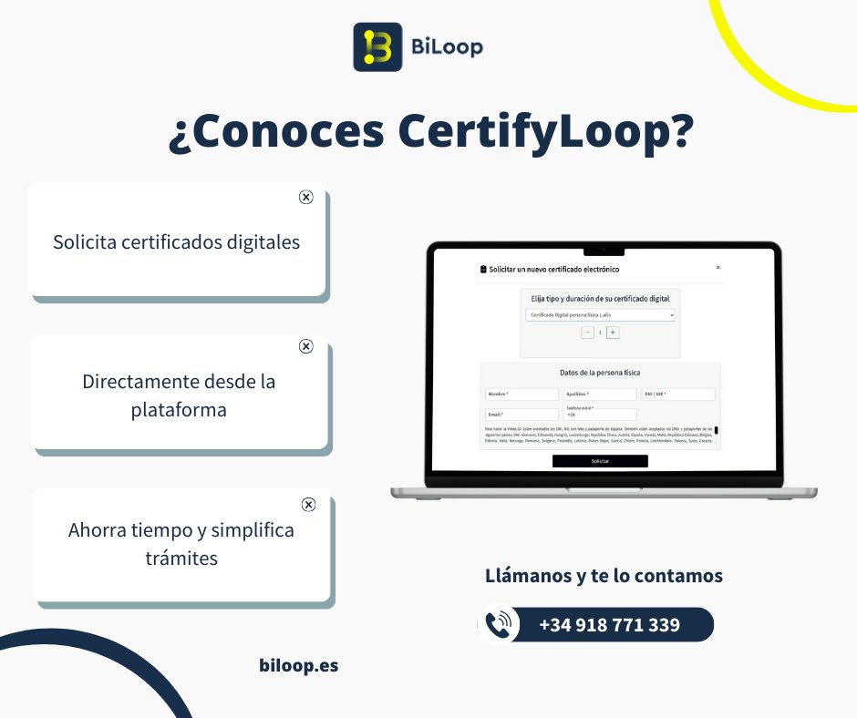 ADISSInforma's tweet image. 📅 Julio de 2025… ¿y aún no conoces CertifyLoop? 😮
El módulo de #BiLoop para solicitar certificados digitales de forma rápida, segura y 100% online.
📞 +34 918 771 339 | 🌐 biliop.es
#CertificadoDigital #FirmaDigital #TrámitesOnline