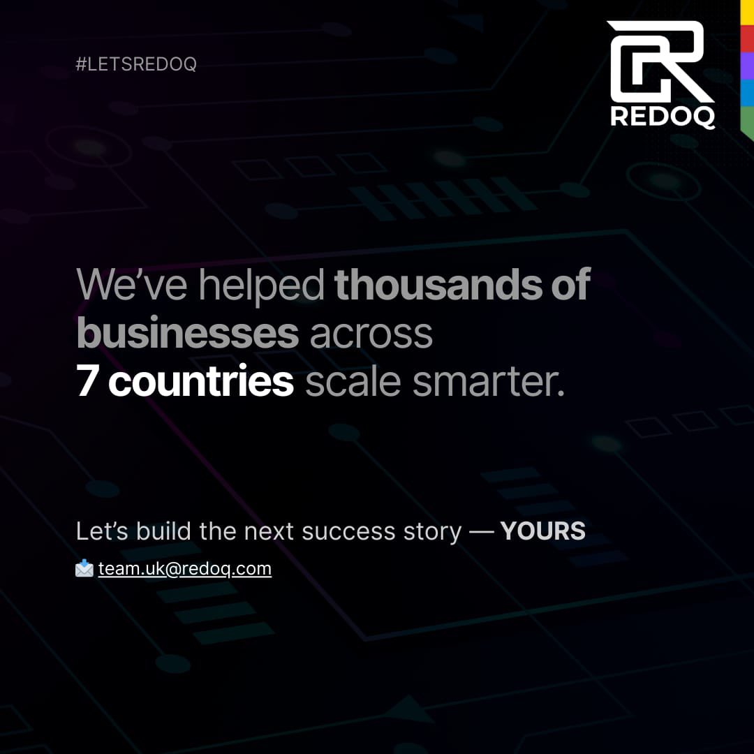redoqofficial's tweet image. Empower your business with #RedoQ’s Cloud & Software Solutions 🇬🇧
After 5000+ global wins with #DineOrder & #KuickFood, we’re bringing custom software, cloud, & AI solutions to power your growth.
Need tech that scales?
Drop a comment👇
#RedoQUK #SaaSUK #LetsRedoQ