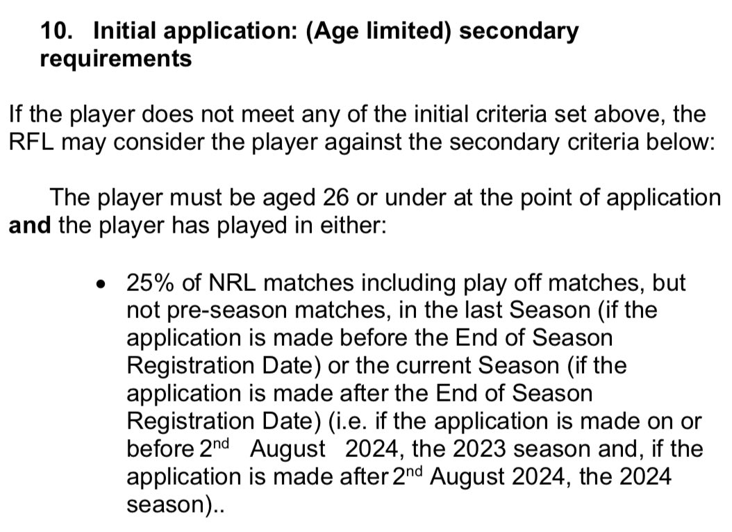 hullfc_stats's tweet image. Confused about how Madden is going to get a visa as he doesn’t seem to hit either of the requirements laid out by the RFL
The injury loophole seems like the only chance we have of getting him over here and we must be confident with us going to press
rugby-league.com/uploads/docs/2…