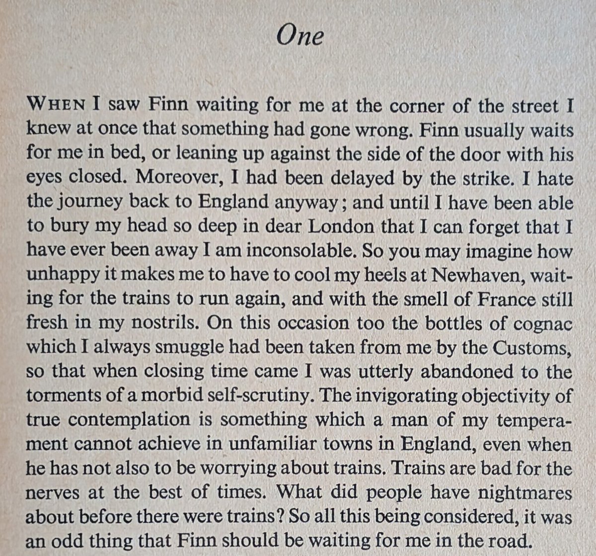 michaelscaines's tweet image. First published novel, first paragraph by Iris Murdoch, born July 15 1919