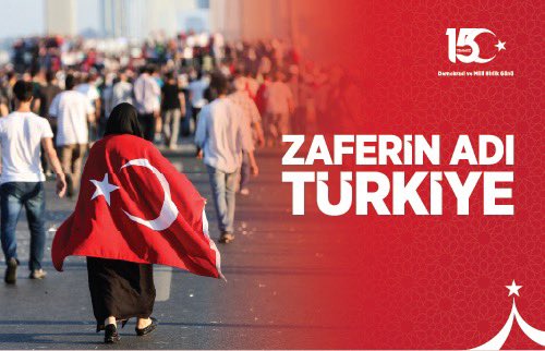İstiklal Marşı “Korkma!” diye başlayan bir milletin, korkuyu yüreğinden silip vatan için şehadete koştuğu gecedir #15Temmuz 

Erollar, Ömerler, Haliller, Ayşeler, Yasinler bu milletin yüreğine şerefle kazınmıştır. 

#ZaferinAdıTürkiye 🇹🇷
