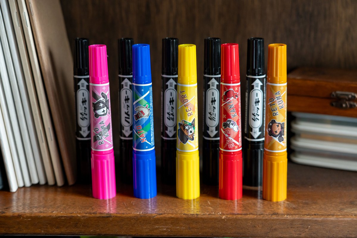 reto_event's tweet image. 【レトロト ~レトルトオンラインくじ~/商品紹介】
F賞はマッキー レトルトver. 2本セット(5種)です。
すべてレトルトオリジナル柄!
細かいところまで小ネタが詰め込まれています!
受注期間:7/28(月)23:59まで
受付URL:items-store.jp/retortonlinelo…
#レトロト