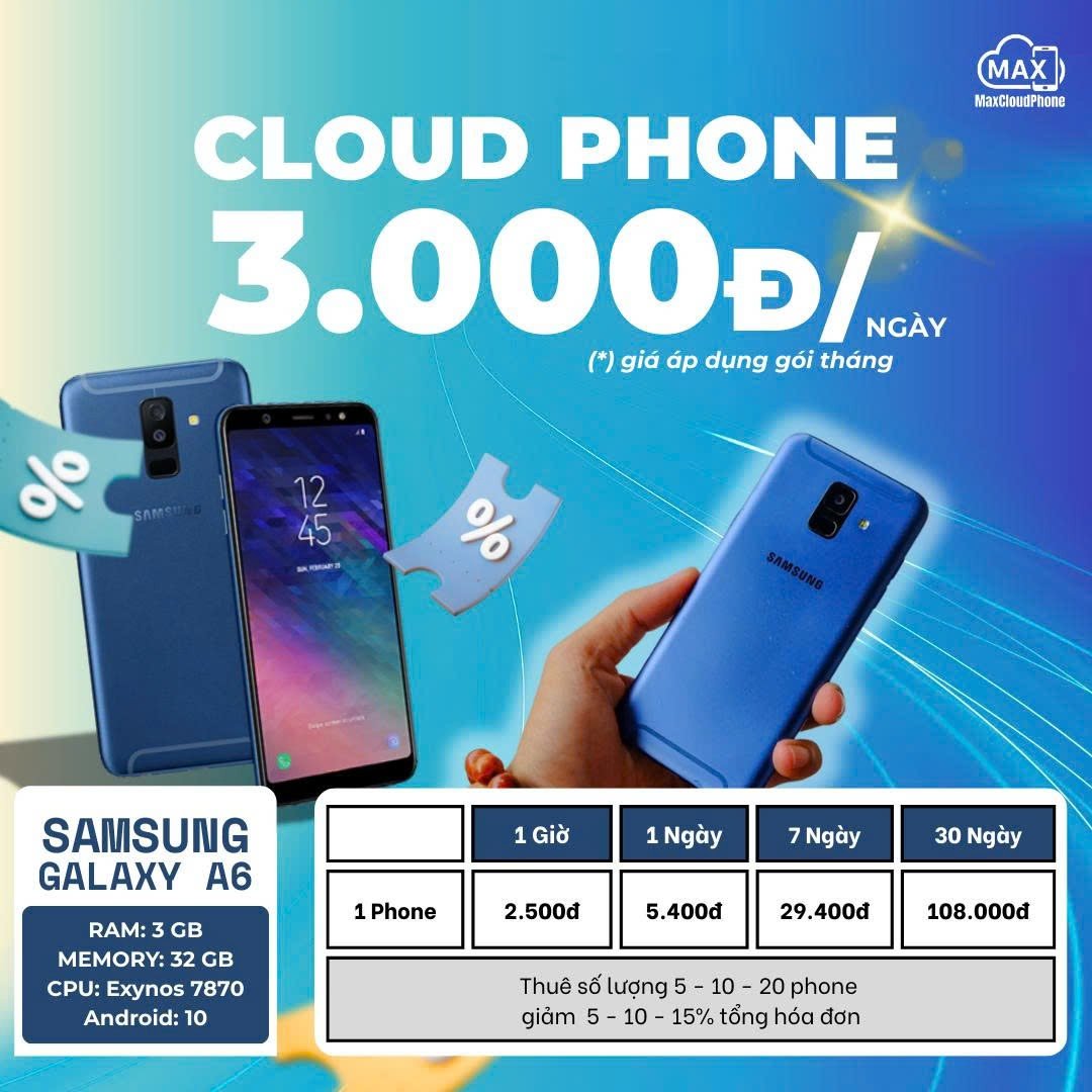 thuminsoftware's tweet photo. 📷 CHEAPEST PRICE – SAMSUNG GALAXY A6 IS AVAILABLE!
One of the stable models – super soft price – is on the shelves at Max Cloud Phone.
📷 Suitable for those who need large quantities
📷 Maximum savings on account maintenance, seeding, automation
📷 Smoothly run basic tasks https://t.co/Jdm3tDfgpU