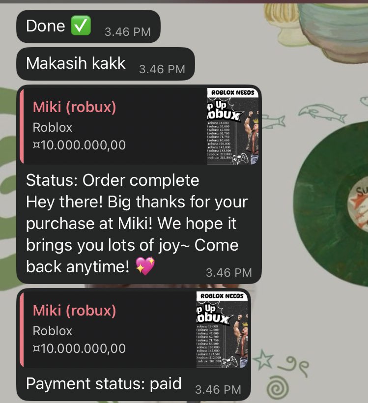 chcobyy's tweet photo. alo gais yg mau top up robux trusted bisa di @haitxani yah! prosesnya cepet bgtt 😋 https://t.co/BHFtfgBEzC