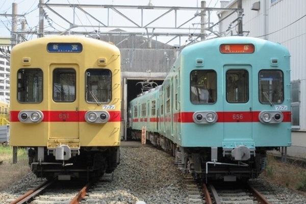 RM_nekopub's tweet image. 【西日本鉄道】引退前に往年のカラーリングにお色直し!貝塚線600形を「アイスグリーン」に復刻塗装! | 鉄道ホビダス rail.hobidas.com/news/521735/