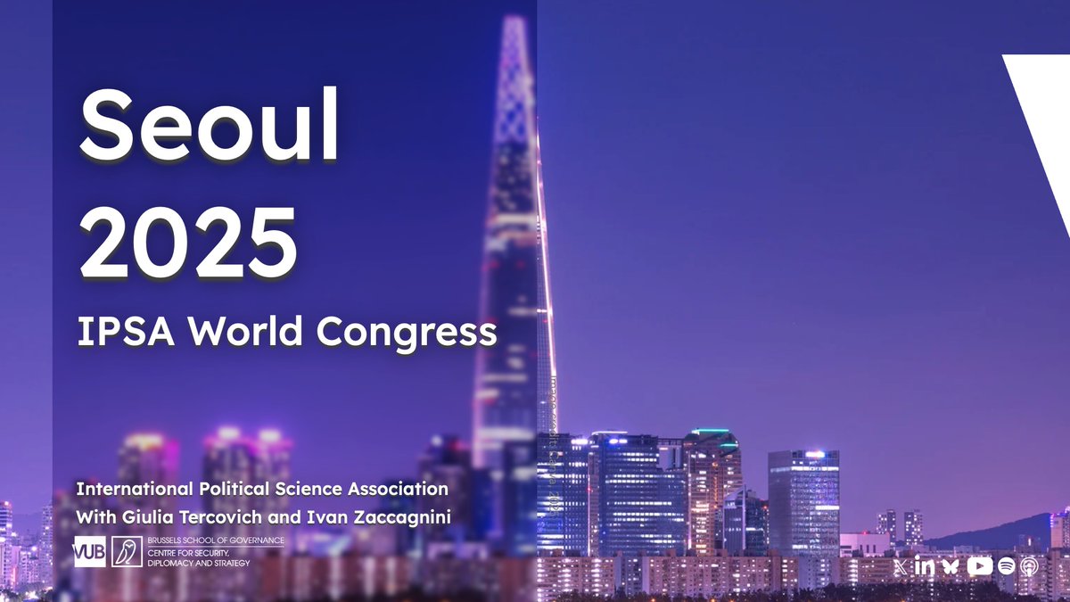 Our Deputy Director, Giulia Tercovich, and researcher, Ivan Zaccagnini, are at IPSA 2025 in Seoul to present papers from our ERC-funded SINATRA project focusing on EU-China-USA relations.

#IPSA2025 I <a href="/IPSA/">IPSA</a> 

More info🔸 wc2025.ipsa.org/wc/home