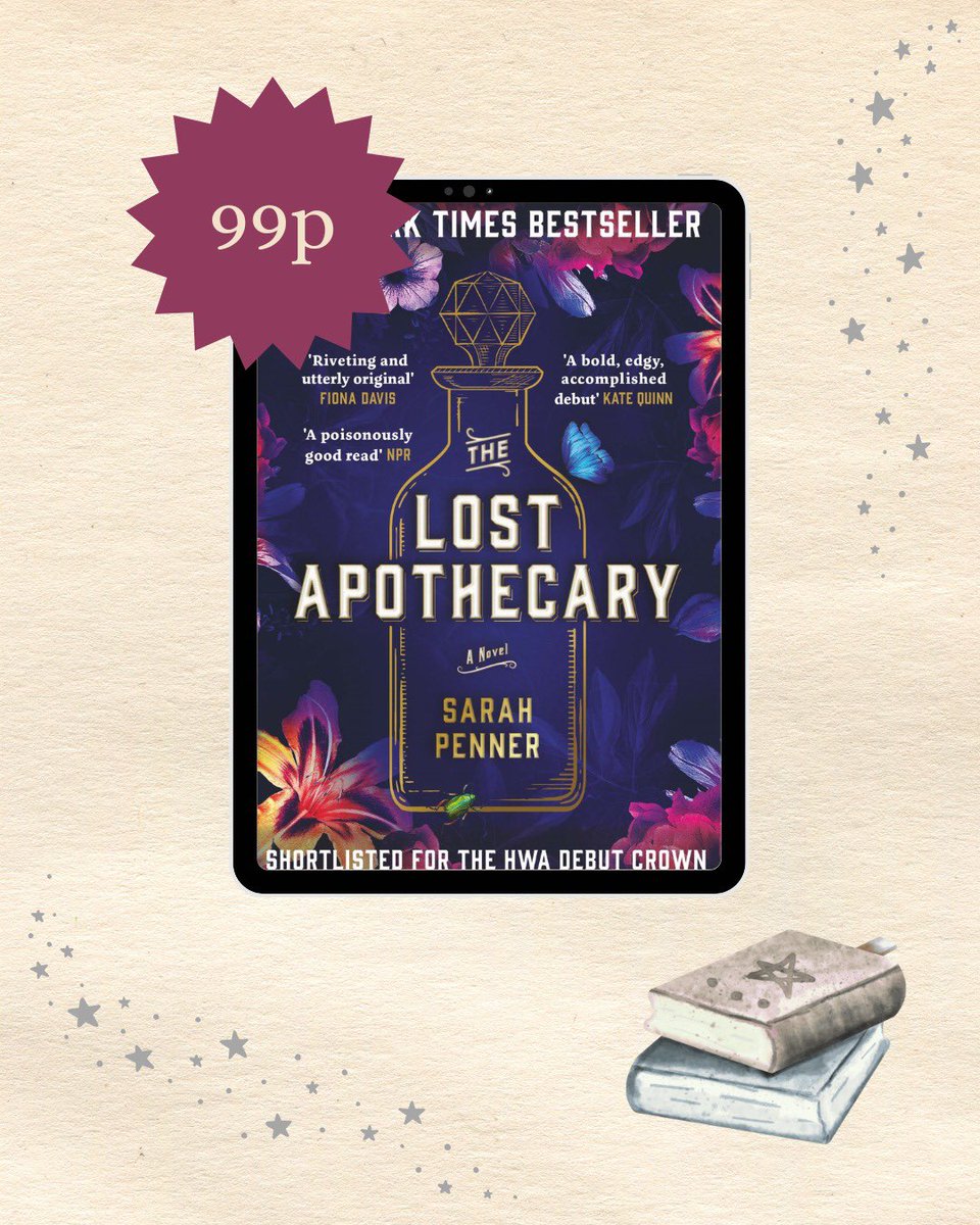 Legend_Press's tweet image. Don’t miss these amazing deals on Sarah Penner’s ebooks! 🌟
🔮 Google Books Promotion
The Lost Apothecary - 99p
The London Séance Society - 99p
The Amalfi Curse - £1.99
OR
💫 The Legend Bookshop - 80% off!
Use code PENNER80
Valid from the 15th to the 31st July
Happy Reading!