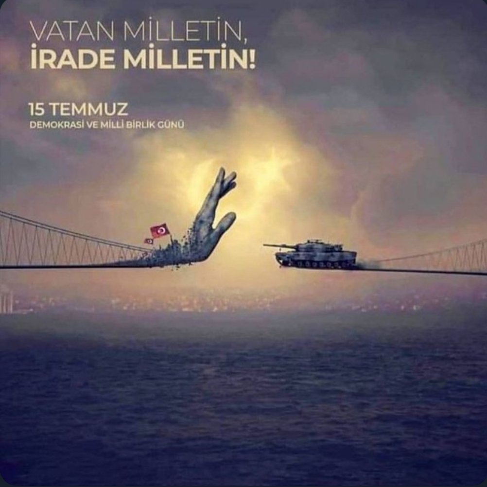 M.Akif'in dediği gibi “Girmeden tefrika bir millete düşman giremez; Toplu vurdukça yürekler, onu top sindiremez.”  15 Temmuz da ne top ne uçak sindiremedi bu milleti. #ZaferinAdıTürkiye