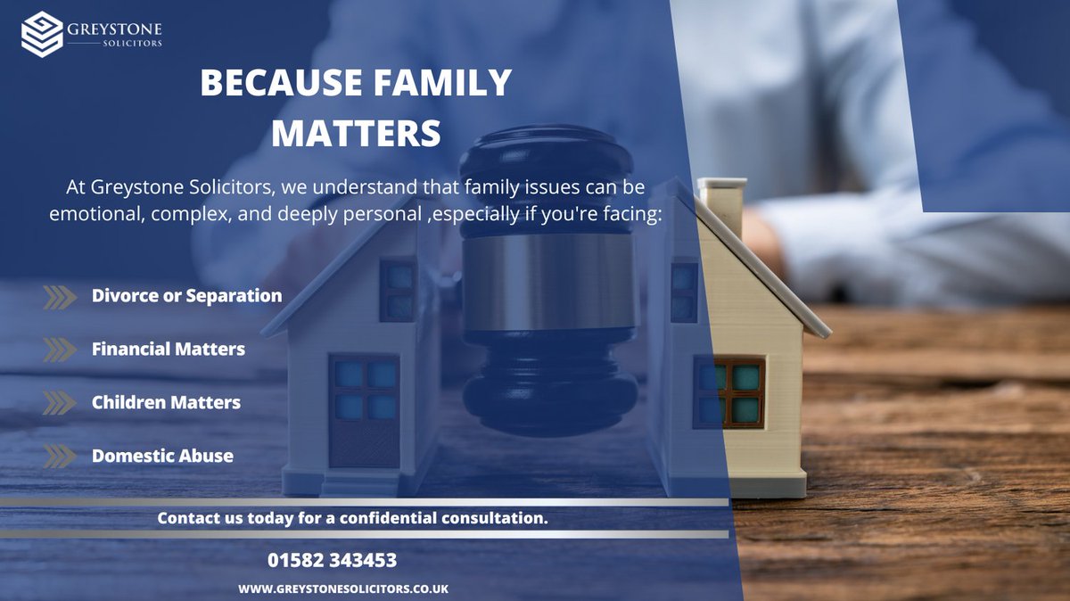 Family matters are personal and so is our service!

Whether you’re navigating divorce, custody arrangements, or child support issues, our experienced Family Law team is here to guide you every step of the way.

#FamilyLaw #FamilySolicitors #UKFamilyLaw #LegalSupport