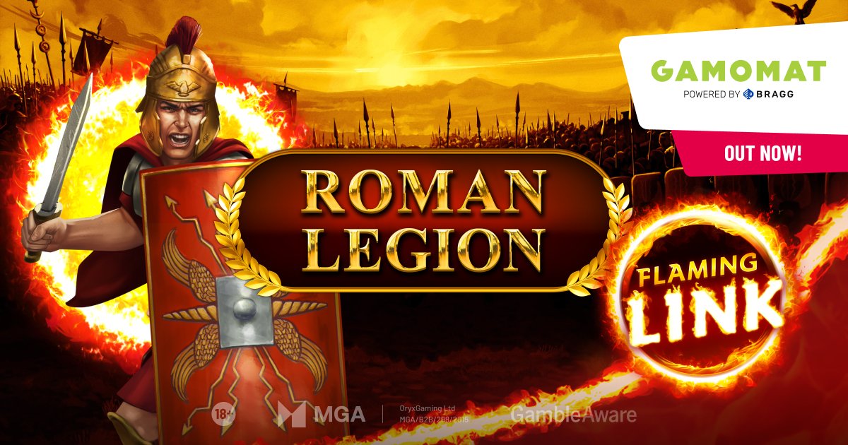 [OUT NOW in EU] ⚔️ Roman Legion Flaming Link ⚔️ from GAMOMAT, Powered by Bragg. These legendary legions are now equipped with Flaming Link that delivers endless thrills with its novel take on the respins mechanics. $BRAG
#BraggGaming #GAMOMAT #iGaming #ResponsibleGaming #OutNow