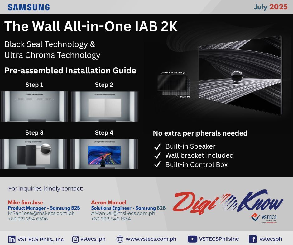 vstecs's tweet image. This ain’t your regular Samsung screen!

The Wall All-in-One brings crisp 2K, deep blacks, and full-on plug-and-play vibes. No extra stuff, no stress.

Contact us now for more details!

#Samsung #SamsungTheWall #NextLevelDisplay