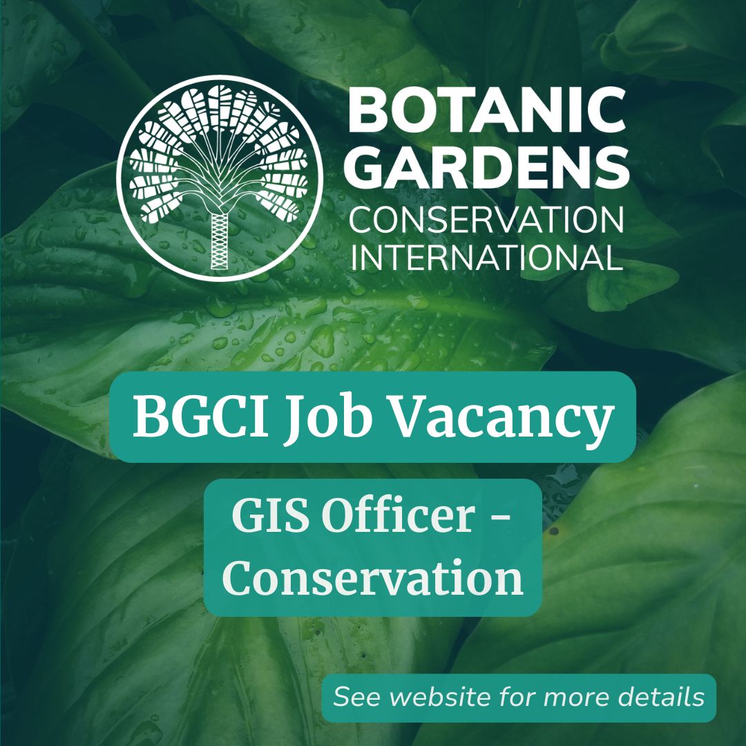 bgci's tweet image. This is your last week to apply for the job of GIS officer! The closing date for applications is July 20. Learn more and apply now buff.ly/Lzs7FTl 

#GISOfficer #JobAnnouncement #Vacancy #HabitatMaps #SpeciesThreatAbatementandRestoration