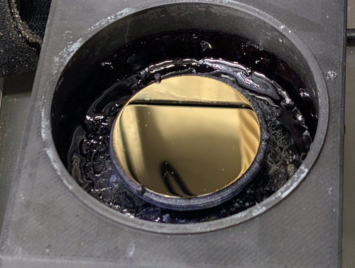 johndmcmaster's tweet image. Tried to pattern a wafer today with a Hacker Fab stepper. Didn't quite work but hopefully I'll have another go before open sauce