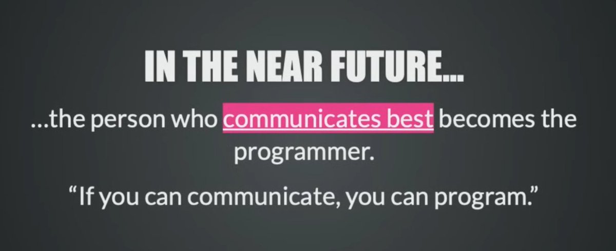 Digging Sean Grove (<a href="/OpenAI/">OpenAI</a> )’s thought-provoking talk on why communicating intent with precision can be a superpower. 🍿👀 youtube.com/watch?v=8rABwK… We’re not all the way there, but I feel the number of things I can orchestrate with AI is growing by the day (both personally and
