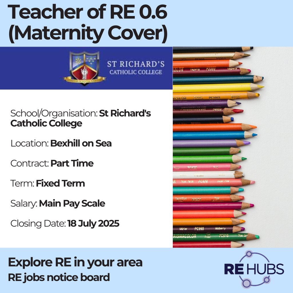RE Hubs has a noticeboard advertising RE jobs across England &amp; Wales. To apply for this job visit the advertisers website on this link:

🔗strichardscc.com/vacancies/

To see all the #ReJobs listed on the #REHubs website:

🔗 bit.ly/3S5Jvmo