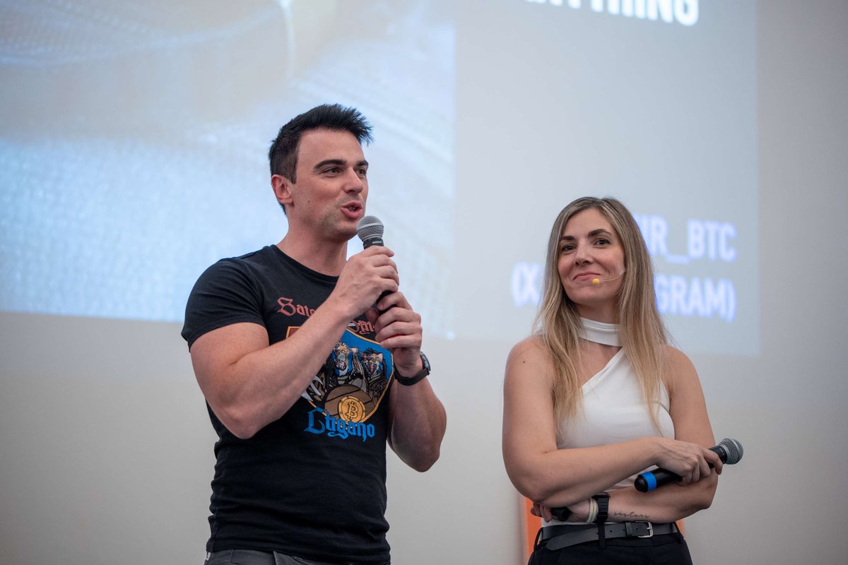 pow_space's tweet image. ⚡ Challenge accepted!
Last night at @pow_space , after @mir_btc shared her powerful #noFiatChallenge story, @efenigson stood up and said: “I’m in.”
She’s going Bitcoin-only in Lugano — no fiat, no excuses.
Let’s follow her journey!
#LuganoPlanB @LuganoPlanB @sbaaaam21