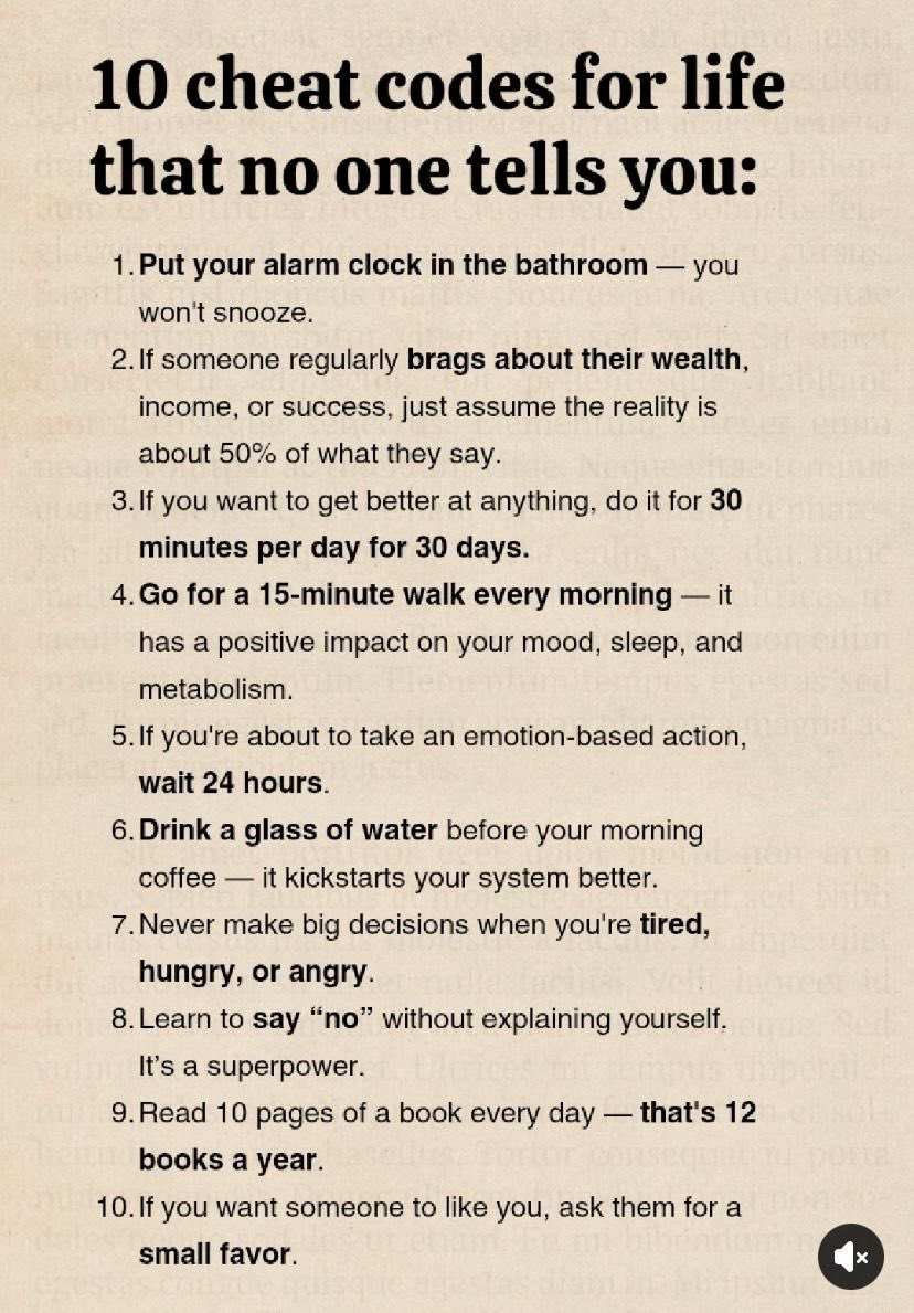 10 cheat codes for life that no one tells you: