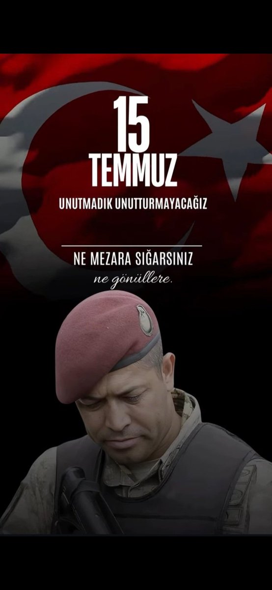 Türk milletinin demokrasiye ve vatanına sahip çıktığı bir kahramanlık destanıdır Tanklara silahlara karşı yalnızca bayrak ve inançla direndi Birliği ve cesaretiyle darbe girişimini püskürttü  Şehitlerimizi rahmetle gazilerimizi minnetle anıyoruz 

#15TEMMUZDESTANI