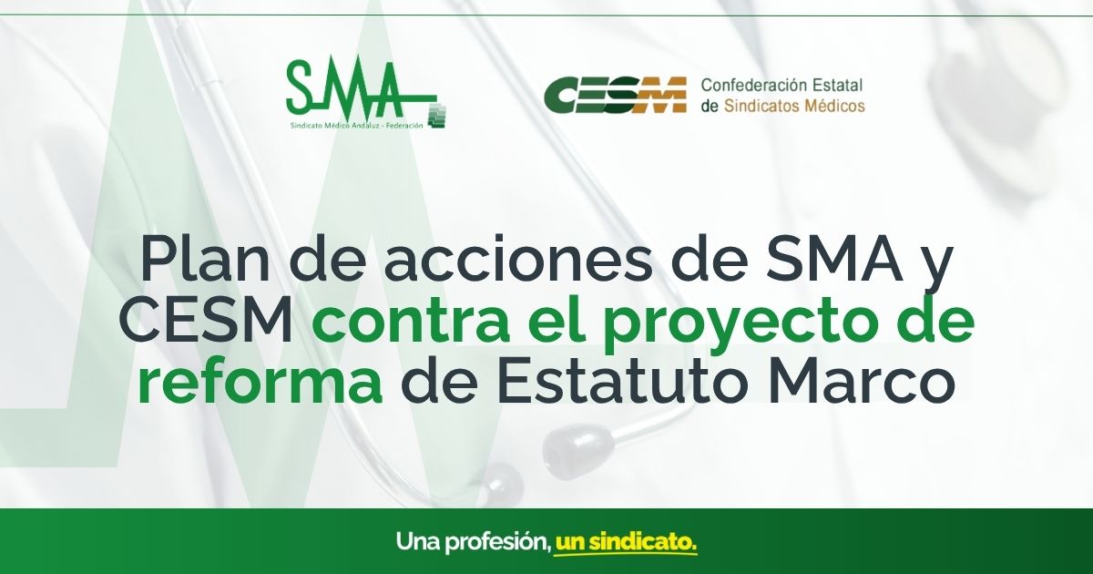 smandaluz's tweet image. 🟢 Plan de Acciones de SMA y CESM contra el Proyecto de reforma de Estatuto Marco
📌 Desde SMA y CESM manifestamos nuestro profundo rechazo a un Anteproyecto de Ley que nos margina con respecto al resto de trabajadores de la sanidad pública.
➡️smandaluz.com/plan-de-accion…