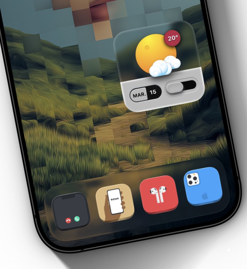 TeboulDavid1's tweet image. My tuesday iOS26 setup with ShowWalls app, SMPro app, Widgy app, @MaeloArt  icons ♥️