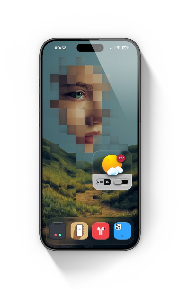 TeboulDavid1's tweet image. My tuesday iOS26 setup with ShowWalls app, SMPro app, Widgy app, @MaeloArt  icons ♥️