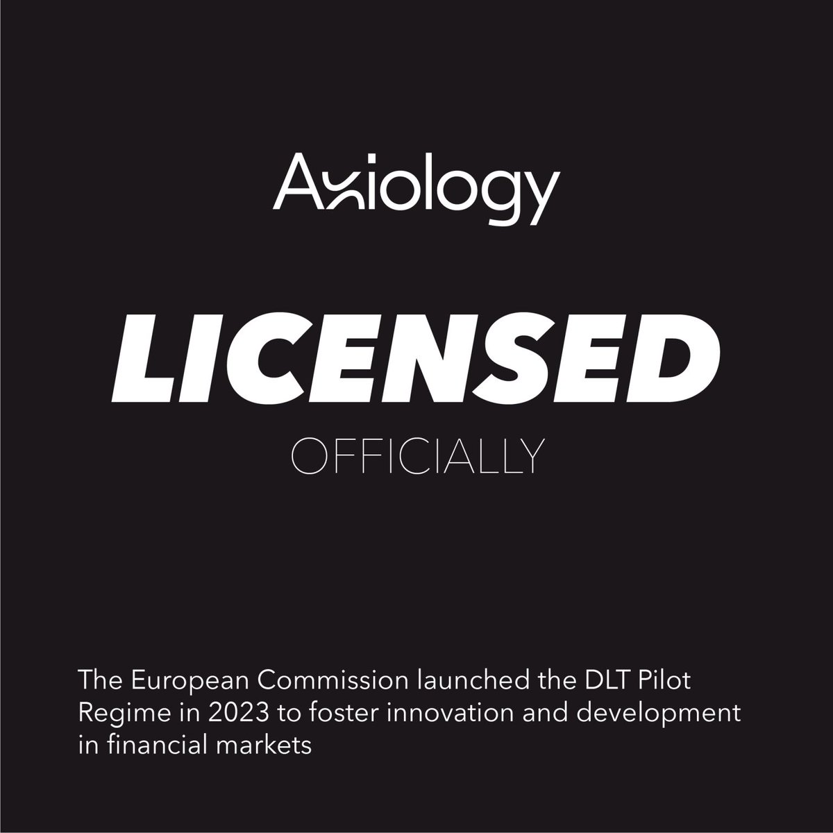 VytautasKaseta's tweet image. Axiology.xyz is open for business. Well done!

License #1 in Digital Securities "Specific permission to operate Distributed ledger technology Trading and settlement system (DLT TSS) under Regulation (EU) 2022/858" 
#DLT #AXIOLOGY #RWA #digitalsecurities