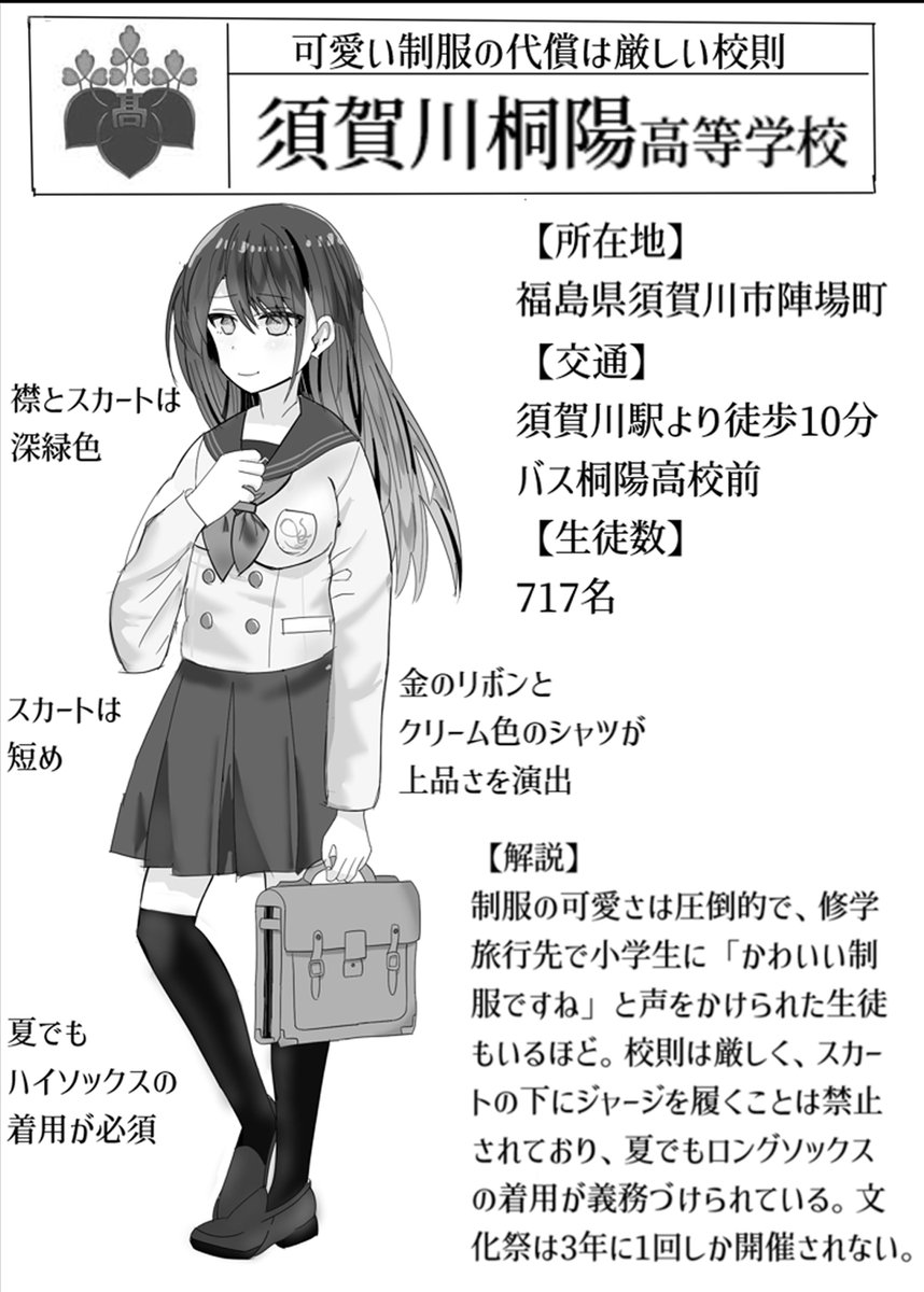 【制服図鑑】
須賀川桐陽高等学校