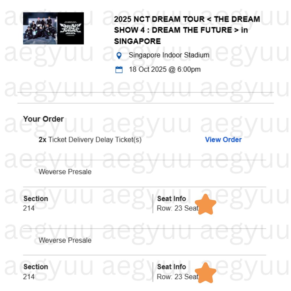 sakuyapls's tweet photo. wts lfb tds4 sg ph

nct dream: the dream show 4 singapore day 1
- 2x tickets CAT 2 Section 214

rfs: got upgraded tix

dm if interested!! https://t.co/EESuY5g6xm