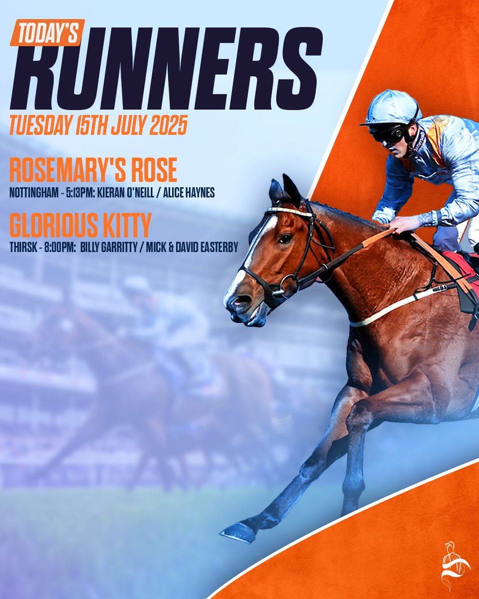Middleham Park Racing (@mprupdates) on Twitter photo We’re in action with two fillies today as ROSEMARY’S ROSE lines up at <a href="/NottsRacecourse/">Nottingham Racecourse</a> and GLORIOUS KITTY heads to <a href="/ThirskRaces/">Thirsk Racecourse</a>, both bidding to get off the mark. Best of luck to both sets of owners! #TeamMPR We’re in action with two fillies today as ROSEMARY’S ROSE lines up at <a href="/NottsRacecourse/">Nottingham Racecourse</a> and GLORIOUS KITTY heads to <a href="/ThirskRaces/">Thirsk Racecourse</a>, both bidding to get off the mark. Best of luck to both sets of owners! #TeamMPR