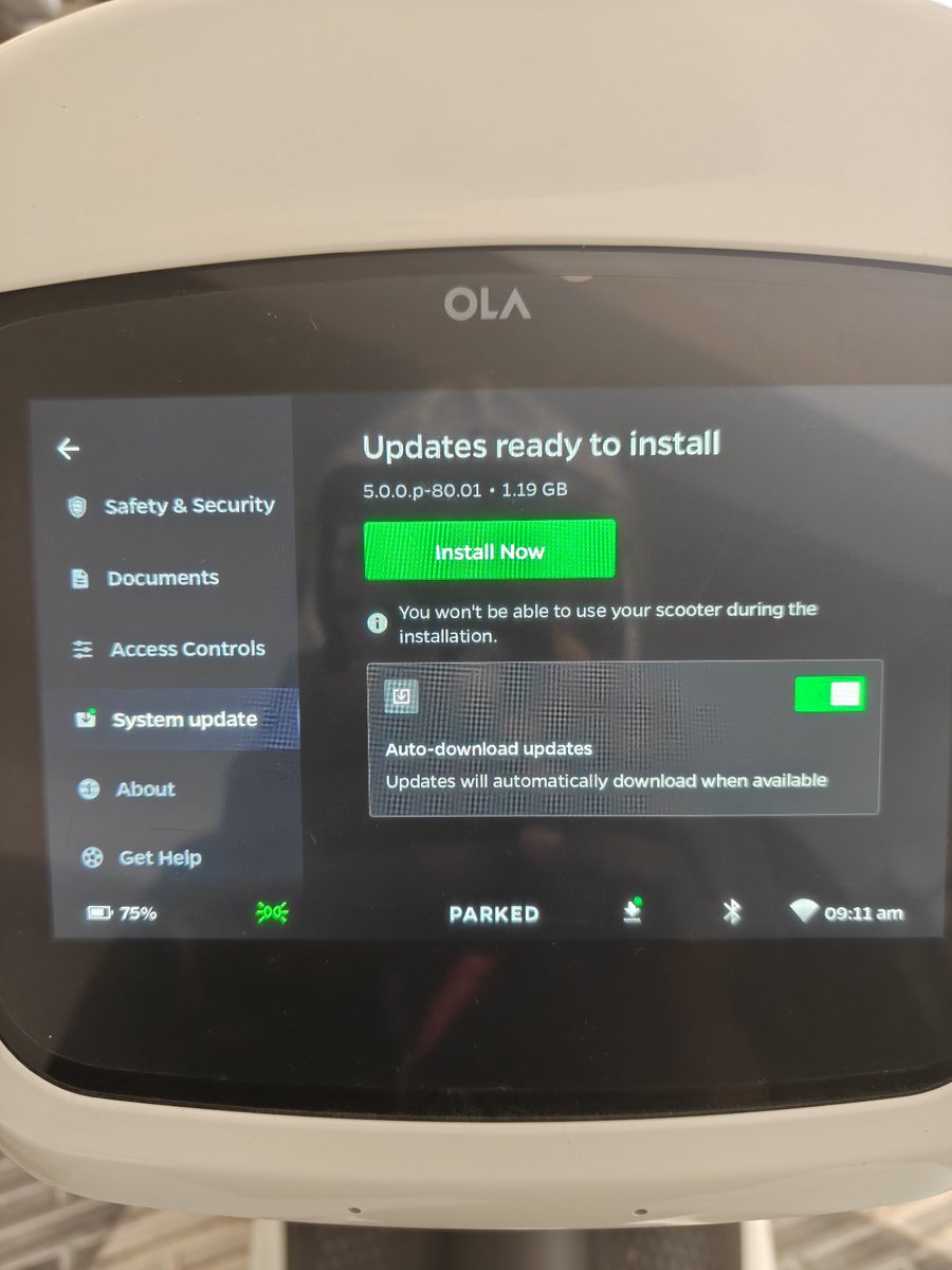chaitu2u's tweet image. @OlaElectric #OlaElecrtic #olas1pro received #Moveos5 this morning 😀 and update is completed.