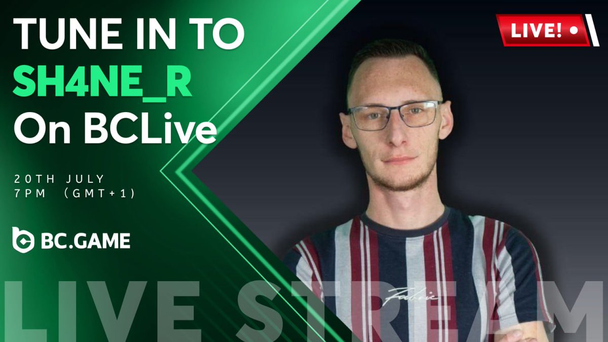 🎰 Get ready — <a href="/sh4ne_r/">SH4NE_R</a> returns to the felt this Sunday, July 25 @ 7 PM (GMT+1)!

🎥 Watch it live: kick.com/bcgamelive

Big bets. Bold moves. Pure adrenaline. Sh4ne’s back and he’s not holding back —  You won’t want to miss this one. ♠️🔥