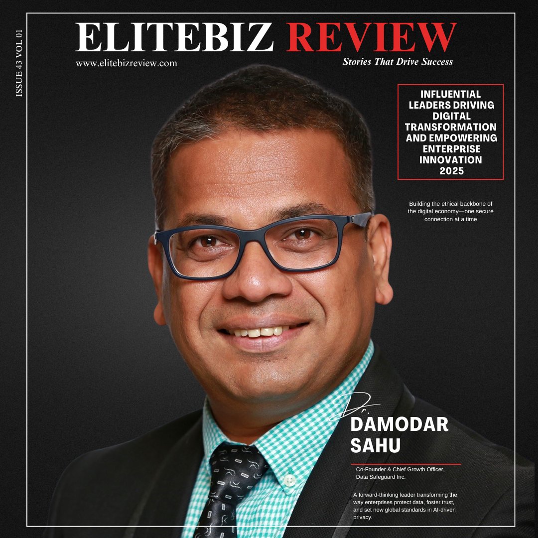 Proud to feature <a href="/damodarsahu/">Dr. Damodar Sahu, PhD</a>, Co-Founder &amp; Chief Growth Officer at <a href="/Data_Safeguard/">Data Safeguard Inc.</a>, as an Influential Leader Driving Digital Transformation &amp; Enterprise Innovation – 2025.

🔗 Read more: bit.ly/4eM3kd4

#DigitalTransformation #EnterpriseInnovation #EliteBizReview