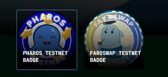 [Testnet] <a href="/pharos_network/">Pharos | Testnet Live</a>  New NFT Minting is Live ~ Mint Faroswap NFT and Pharos Testnet Badge 🎉

👉Go-To Here: testnet.pharosnetwork.xyz/experience?inv…
🔹Click on Collect NFT
🔹Mint Faroswap NFT
⛽️Cost 1 $PHRS Testnet

BTW you’ve Completed Level 4? 👀