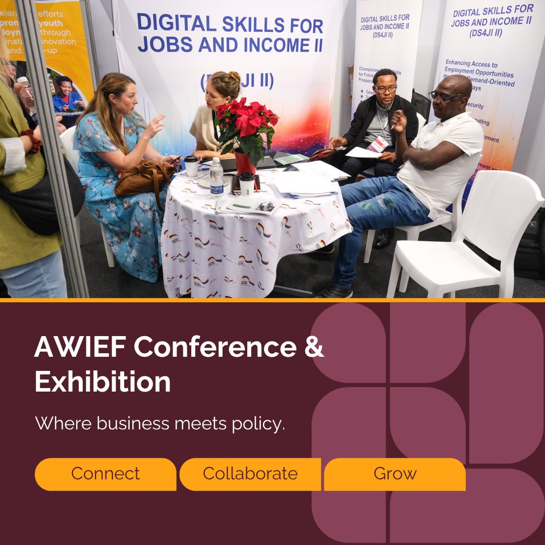 Africa’s future in biz &amp; innovation meets at #AWIEF2025!

30–31 Oct | CTICC, Cape Town
Connect with investors, gov leaders &amp; partners
Sectors: tech, agri, fashion, energy, finance &amp; more
✅ Ready to grow your visibility?
👉 awieforum.org/awief2025-exhi…
#ExhibitWithUs #AfricaBusiness