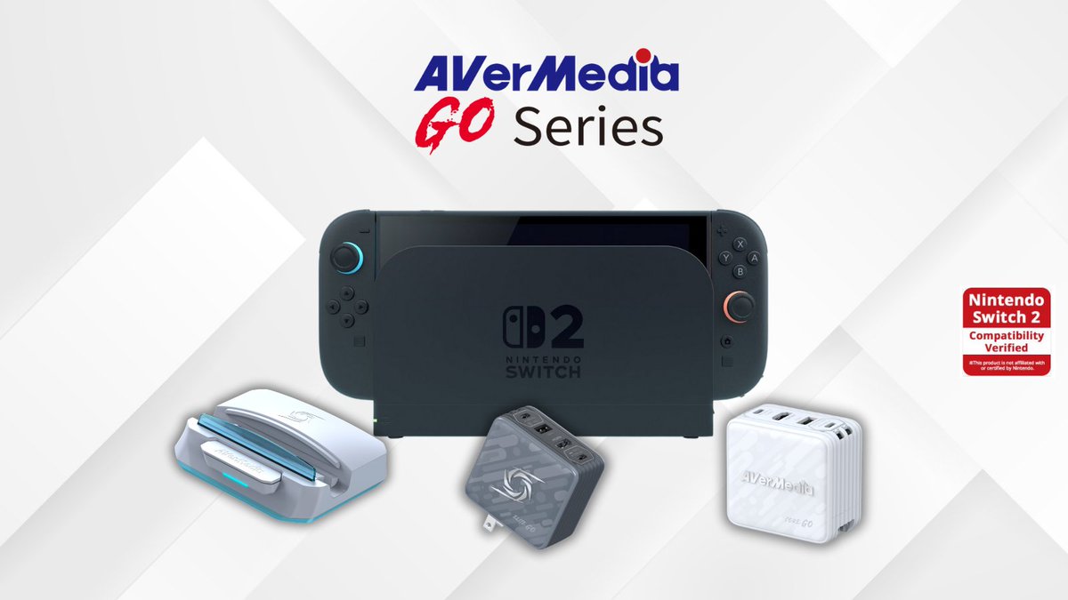 AVerMedia's tweet image. 📝 Blog Launch: GO Series Nintendo Switch 2, Capture, Charge & Create via USB‑C
Explore how the GO Series (Elite GO, Core GO, X’TRA GO) enhances your Nintendo Switch 2 setup, with options for seamless display, gameplay capture, and USB‑C charging across a lineup designed for…