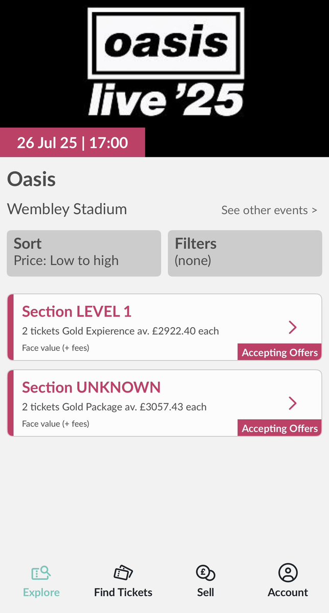 ROBANDTHEMOB's tweet image. News ! @Twickets @TwicketsUK has finally got @oasis tickets for sale ! Granted they’re hospitality ones for @wembleystadium and are eye-wateringly expensive but, if you’re minted, they’re they’re !🙄 Sorry if you’re elsewhere in the UK🥲